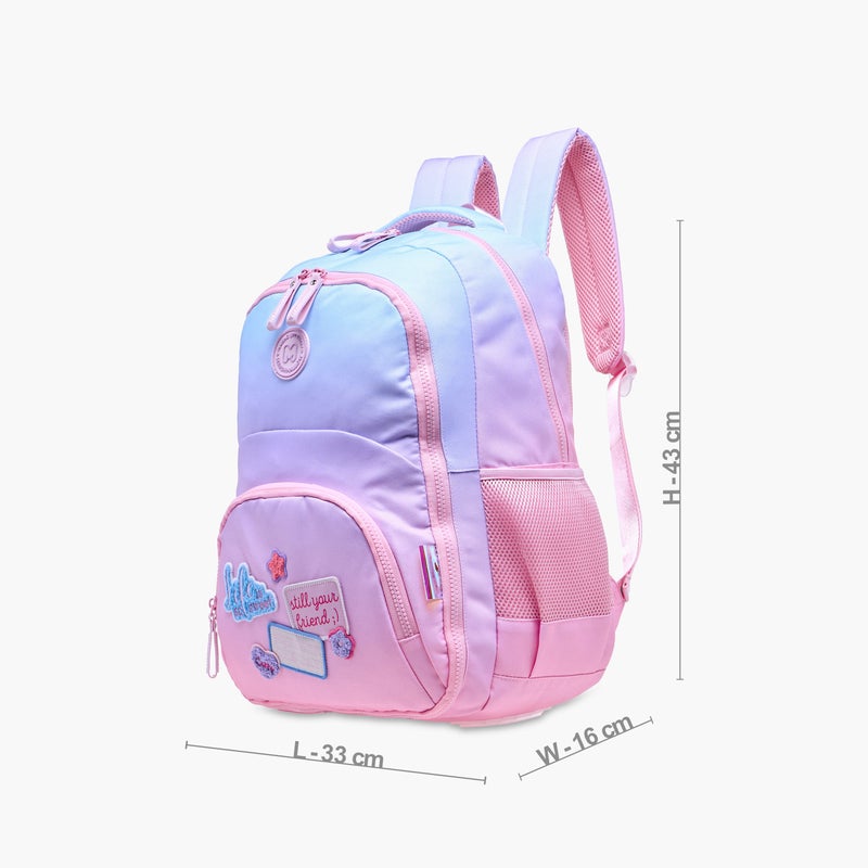 MARSHMALLOW Backpack-Gossip-2 Cmprt-Girls- (Polyester) Pink \ 33X43X16 - Image 4